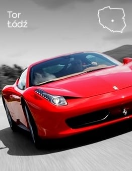 Lewy profil i przód czerwonego Ferrari z czarnymi elementami