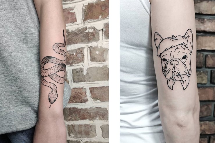 Dwa tatuaże