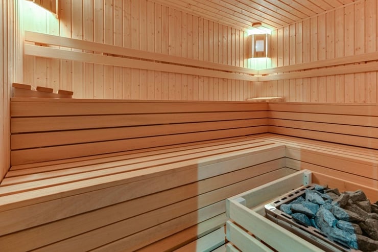 duża sauna fińska w hotelu Grano