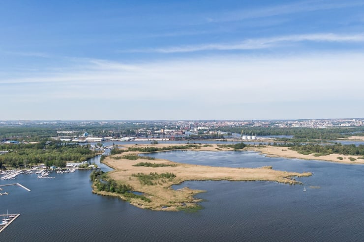 Szczecin Dąbie - widoki samolotu