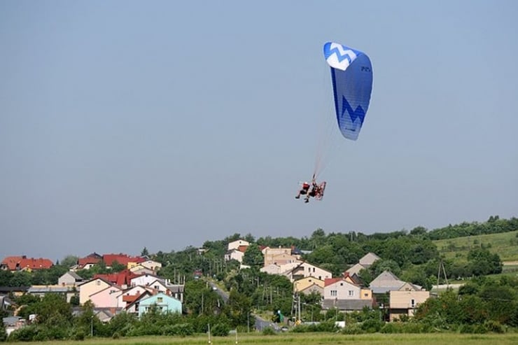 lot widokowy motoparalotnią