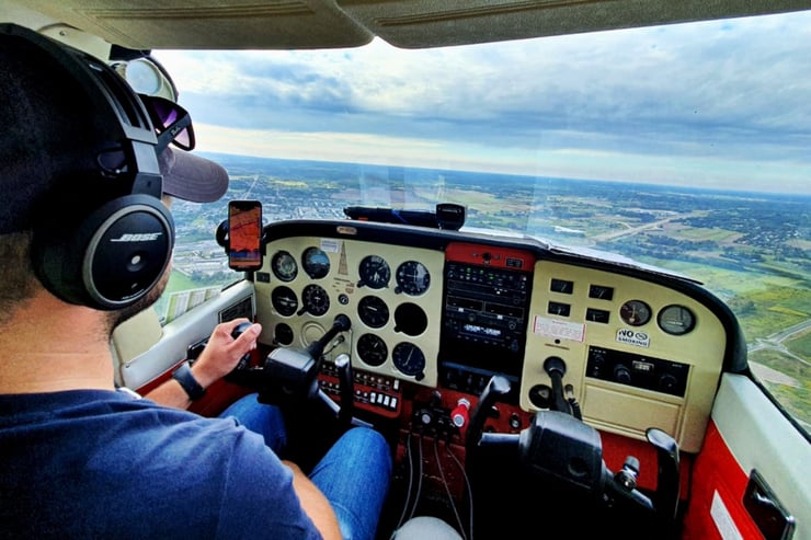 kokpit samolotu, pilot