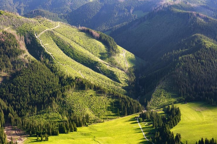 Zakopane, widok z samolotu