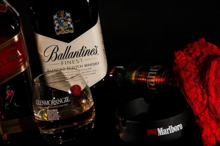 Ballantines i kieliszek